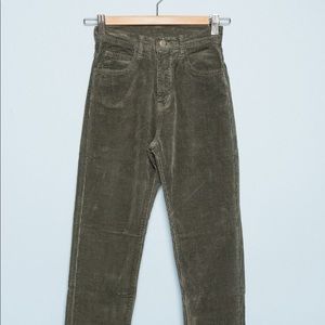 Olive green brandy Melville corduroy pants